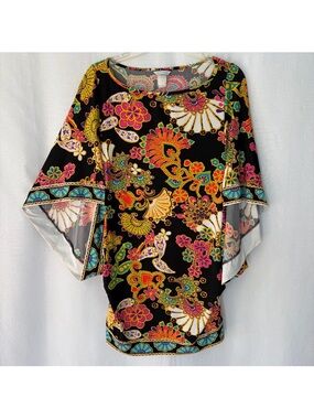 Trina Turk Nandini Tunic Swim Cover Up | Bell Sleeve Resort Cover-Up